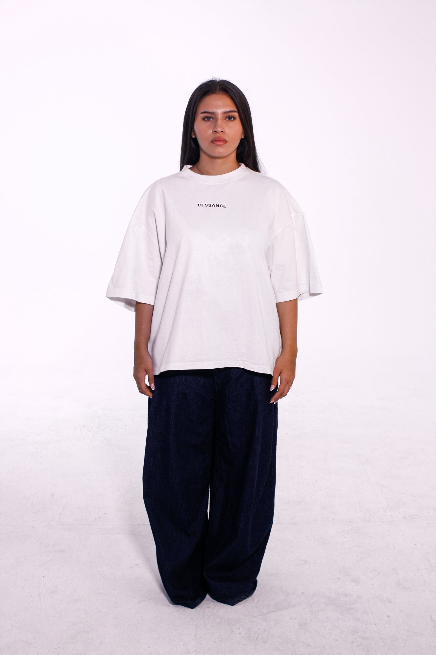 Camiseta Oversize Cropped Parachute White
