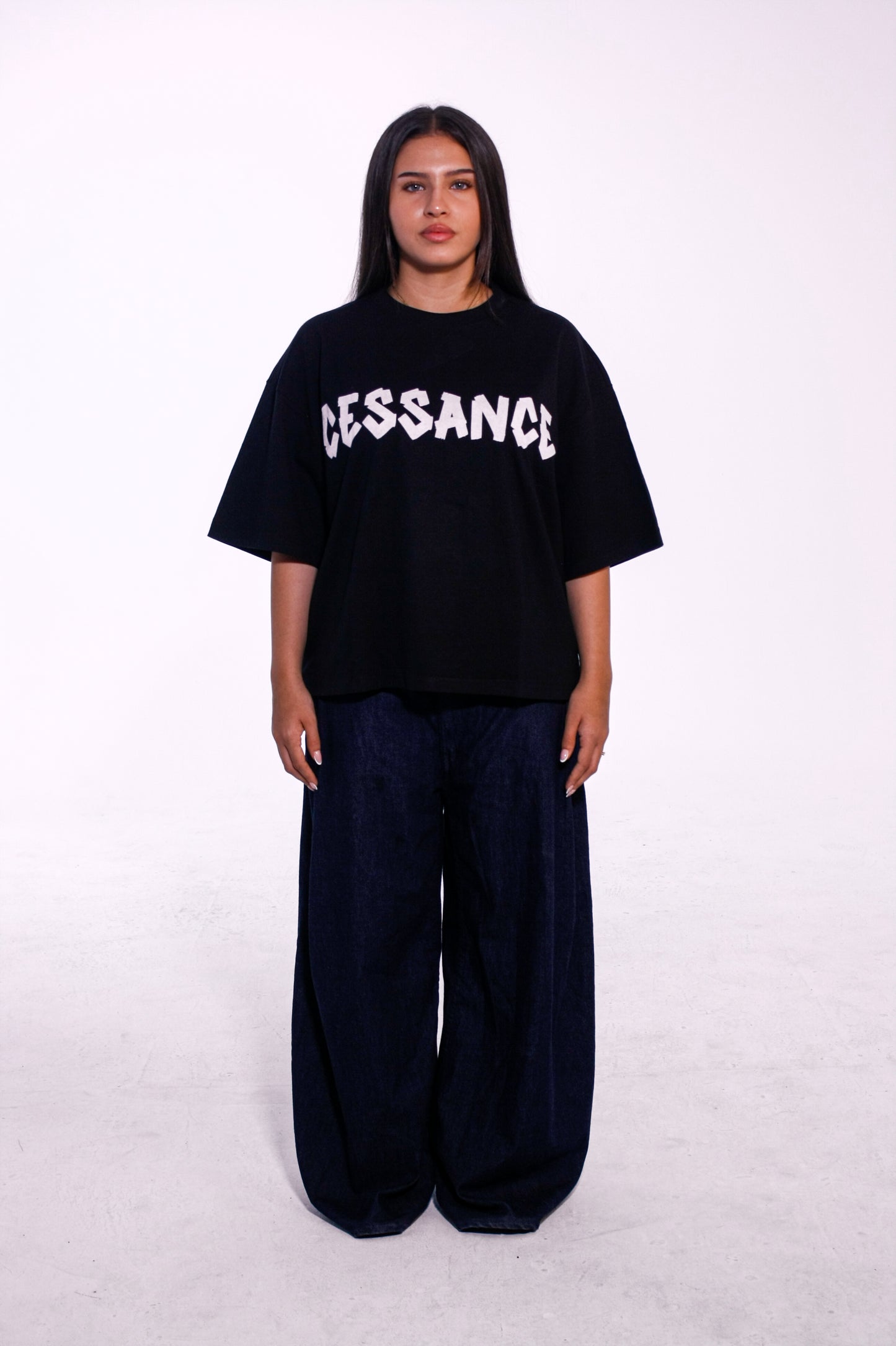 Camiseta Oversize Cropped SYS.FS05 Black