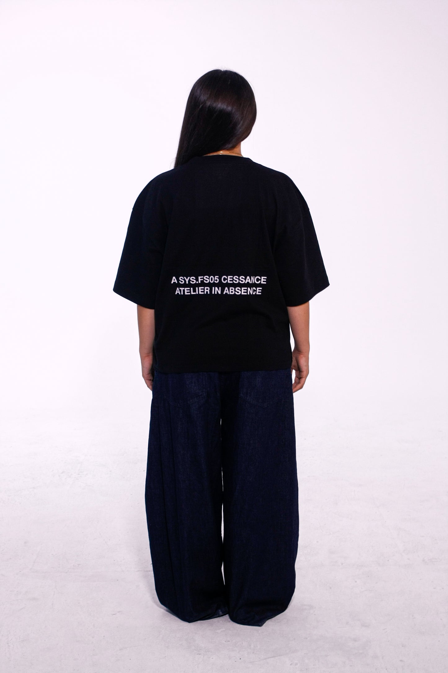 Camiseta Oversize Cropped SYS.FS05 Black