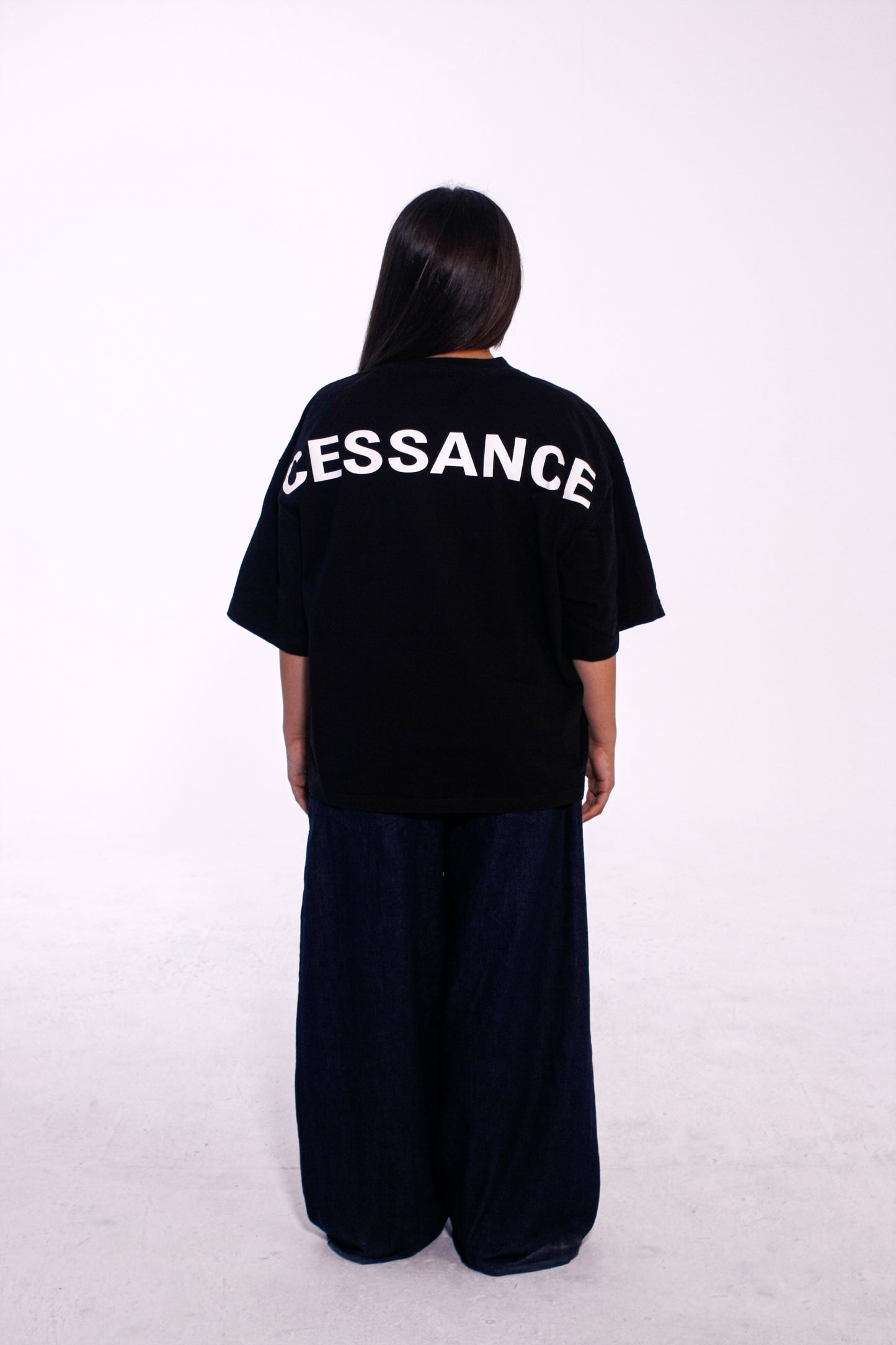 Camiseta Oversize Cropped Parachute Black