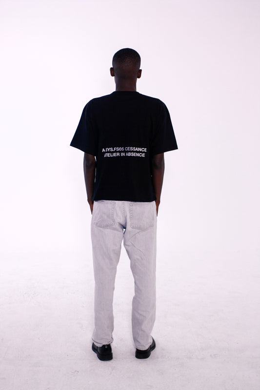 Camiseta Oversize Cropped SYS.FS05 Black