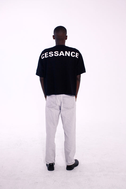 Camiseta Oversize Cropped Parachute Black