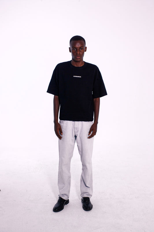 Camiseta Oversize Cropped Parachute Black